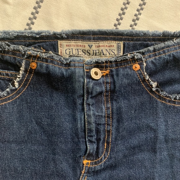 90’s GUESS Denim Fringe Skirt - Picture 2 of 5